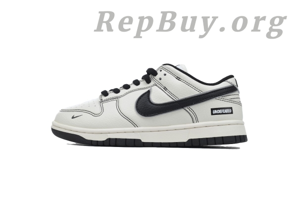 Top Version Nike Dunk Low x Undefeated Black White Custom FC1688-139