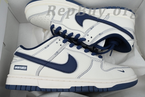 Top Version Nike Dunk Low, Undefeated White Blue Custom, FC1688-139, high quality replica sneakers, best replica Nike Dunk, 1:1 copy Nike Dunk Low, Undefeated custom shoes, premium replica sneakers, flawless Nike Dunk rep, exact copy Nike Dunk