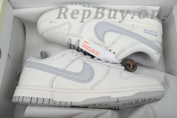 Top Version Nike Dunk Low x Undefeated White Grey SF1588-135 - 图片 10