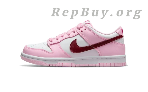 Top Version SB Nike Dunk Low Pink Foam Red White (GS) CW1590-601