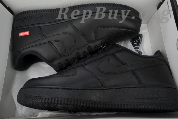 Top Version Supreme x Air Force 1 Low Black CU9225-001 - Image 10