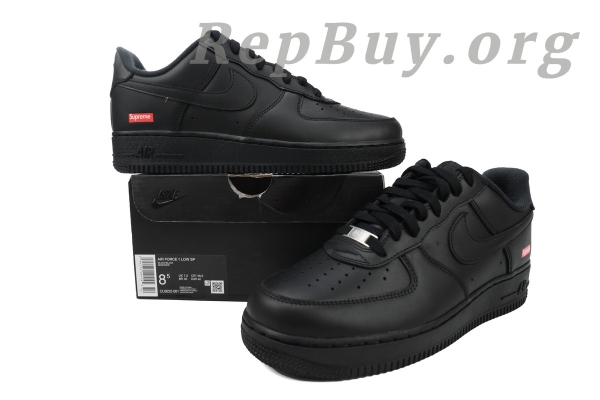 Top Version Supreme x Air Force 1 Low Black CU9225-001 - Image 12