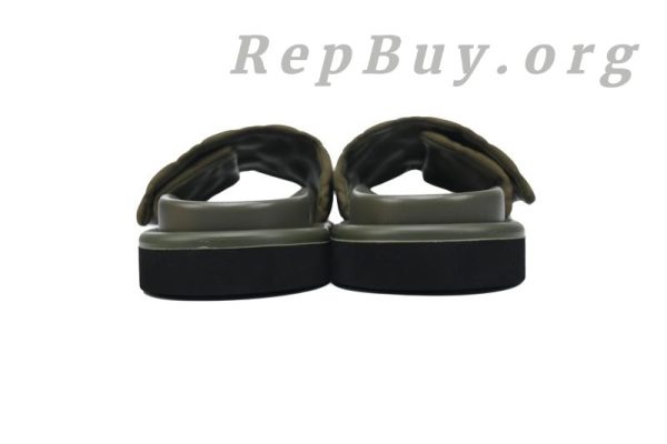 Louis Vuitton Green Relief Nylon Pool Pillow Comfort Flat Slides - 图片 3