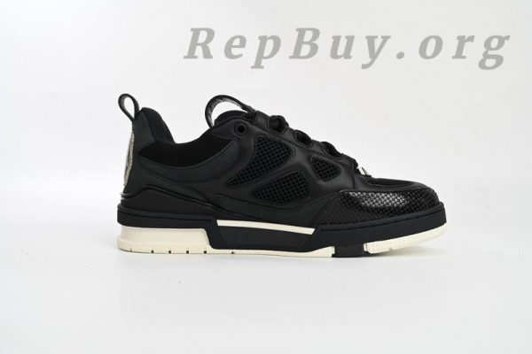Louis Vuitton Skate Sneaker Leather lace up Fashionable Board Shoes Black 51BCOLRB - 图片 3