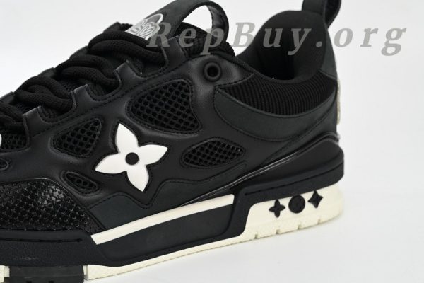 Louis Vuitton Skate Sneaker Leather lace up Fashionable Board Shoes Black 51BCOLRB - 图片 8