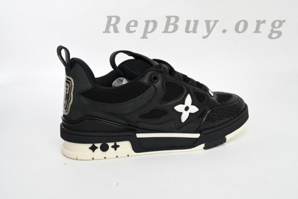 Louis Vuitton Skate Sneaker Leather lace up Fashionable Board Shoes Black 51BCOLRB - 图片 9