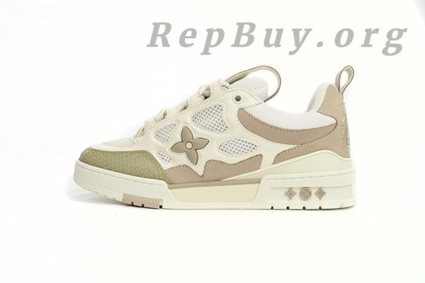 Louis Vuitton Skate Sneaker Leather lace up Fashionable Board Shoes Grey 51BCOLRB - 图片 2
