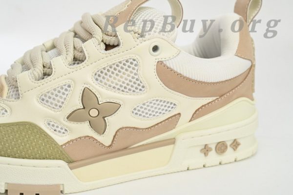 Louis Vuitton Skate Sneaker Leather lace up Fashionable Board Shoes Grey 51BCOLRB - 图片 8