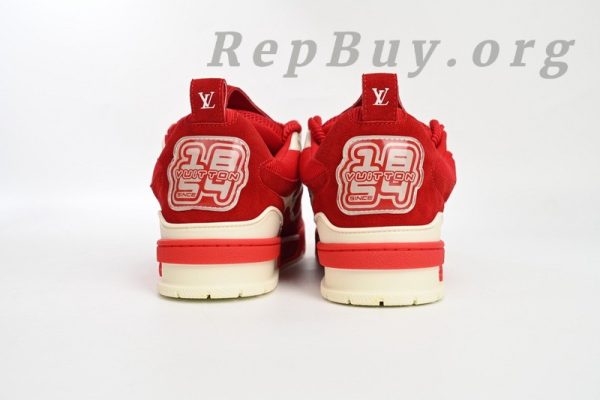 Louis Vuitton Skate Sneaker Leather lace up Fashionable Board Shoes Red 51BCOLRB - 图片 4