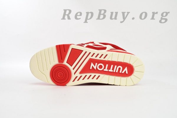 Louis Vuitton Skate Sneaker Leather lace up Fashionable Board Shoes Red 51BCOLRB - 图片 5