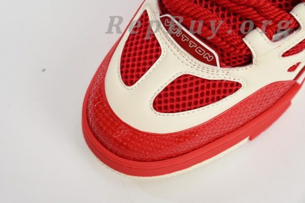 Louis Vuitton Skate Sneaker Leather lace up Fashionable Board Shoes Red 51BCOLRB - 图片 6