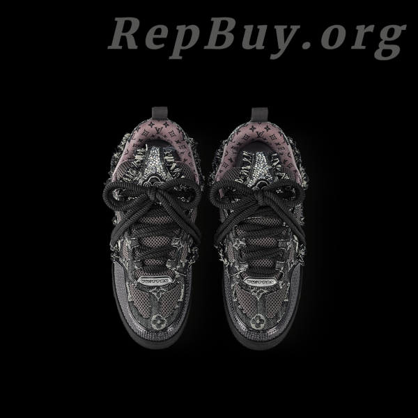 Louis Vuitton LV Skate Sneaker Black Swarovski Monogram 1ABMHV - 图片 5