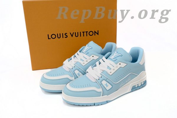 Louis Vuitton LV Trainer #54 Light Blue White 1AAHSJ - 图片 15
