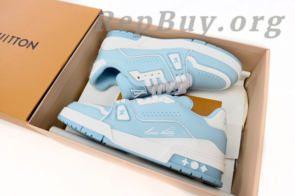 Louis Vuitton LV Trainer #54 Light Blue White 1AAHSJ - 图片 16