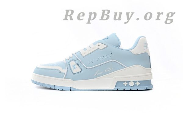 Louis Vuitton LV Trainer #54 Light Blue White 1AAHSJ
