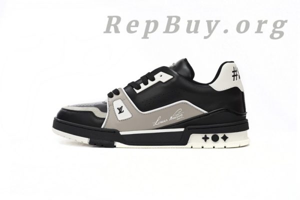 Louis Vuitton LV Trainer Black Grey White 1AAHS2 - 图片 2