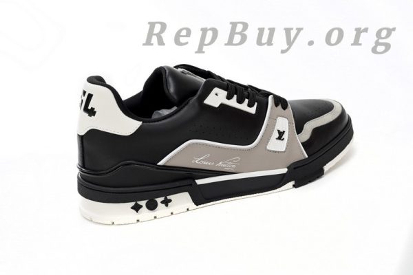 Louis Vuitton LV Trainer Black Grey White 1AAHS2 - 图片 8