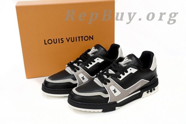 Louis Vuitton LV Trainer Black Grey White 1AAHS2 - 图片 14