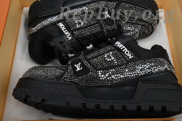 Louis Vuitton LV Trainer Maxi Sneaker All Black Diamond CK24112201 - 图片 10
