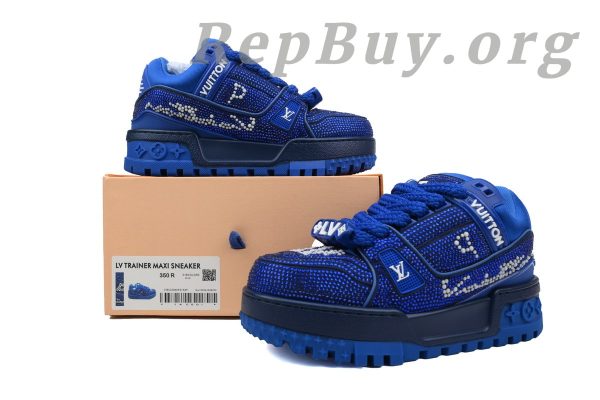 Louis Vuitton LV Trainer Maxi Sneaker Deep Blue Diamond CK24112202 - 图片 12