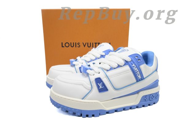 Louis Vuitton LV Trainer Maxi Sneaker White Blue CK24071302 - 图片 11
