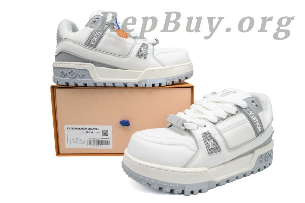 Louis Vuitton LV Trainer Maxi Sneaker White Grey CK24071303 - 图片 12