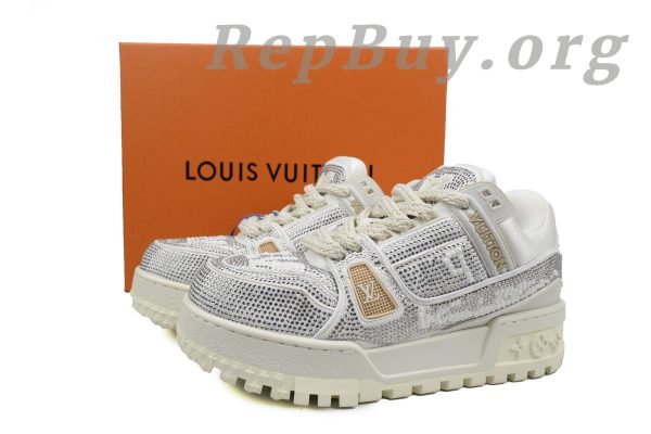 Louis Vuitton LV Trainer Maxi Sneaker White Khaki Diamond CK24112202 - 图片 11