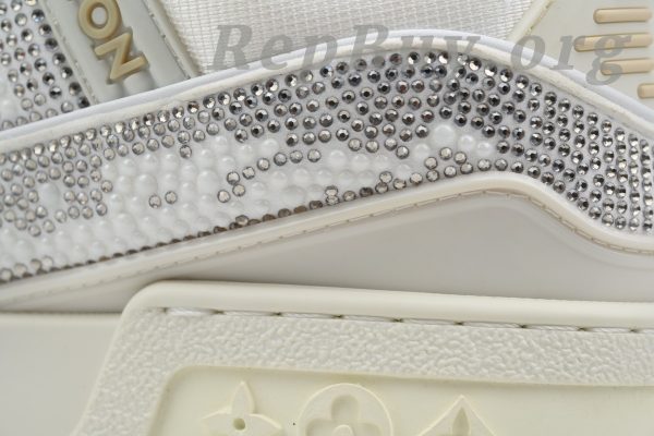 Louis Vuitton LV Trainer Maxi Sneaker White Khaki Diamond CK24112202 - 图片 9