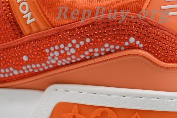 Louis Vuitton LV Trainer Maxi Sneaker White Orange Diamond CK24112201 - 图片 9