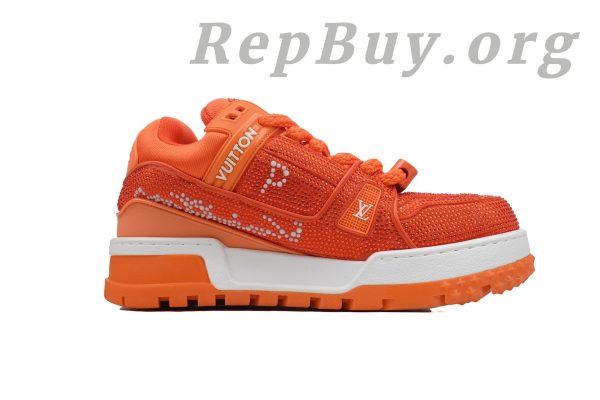 Louis Vuitton LV Trainer Maxi Sneaker White Orange Diamond CK24112201 - 图片 2
