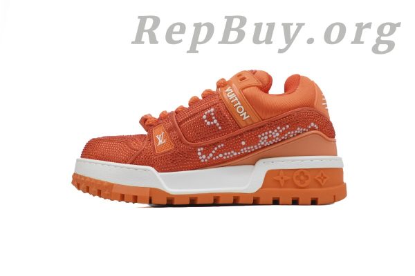 Louis Vuitton LV Trainer Maxi Sneaker White Orange Diamond CK24112201