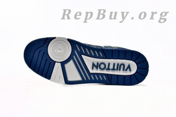 Louis Vuitton LV Trainer Monogram Denim White Blue FD0291 - 图片 5