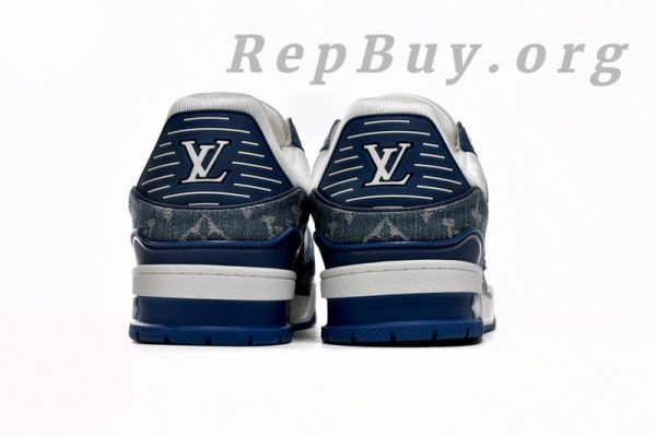 Louis Vuitton LV Trainer Monogram Denim White Blue FD0291 - 图片 4