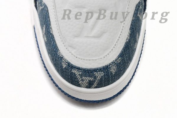 Louis Vuitton LV Trainer Monogram Denim White Blue FD0291 - 图片 6
