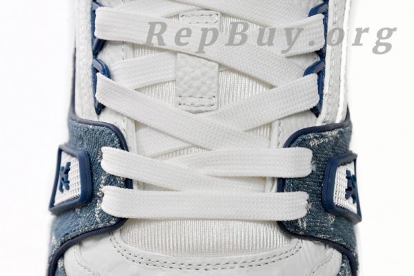 Louis Vuitton LV Trainer Monogram Denim White Blue FD0291 - 图片 7