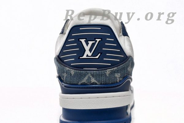Louis Vuitton LV Trainer Monogram Denim White Blue FD0291 - 图片 12