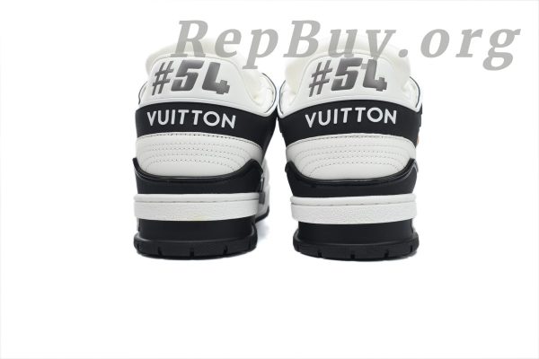 Louis Vuitton LV Trainer Sneaker replica, high quality LV Trainer rep, best fake LV sneakers, 1:1 LV Trainer Black White, luxury replica sneakers, top copy LV shoes, designer dupes sneakers, LV XD CK24071803 rep