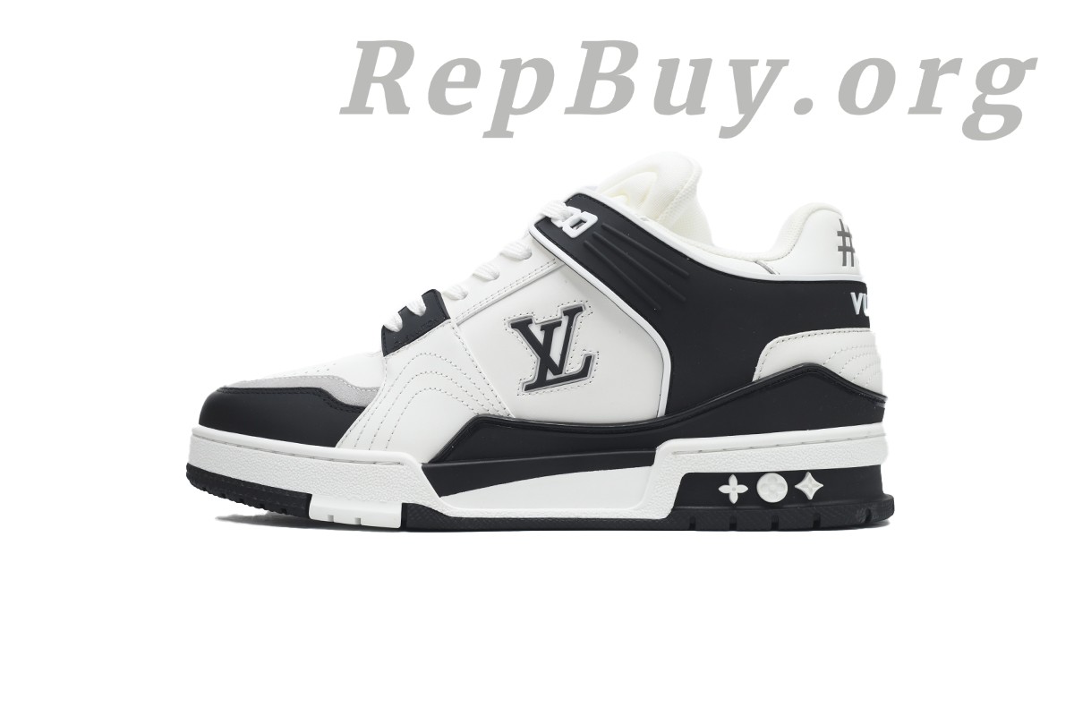 Best Louis Vuitton LV Trainer Sneaker Black White XD CK24071803 Replica