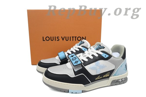 Louis Vuitton LV Trainer Sneaker Blue Grey Black CK240729 1AC510 - 图片 11