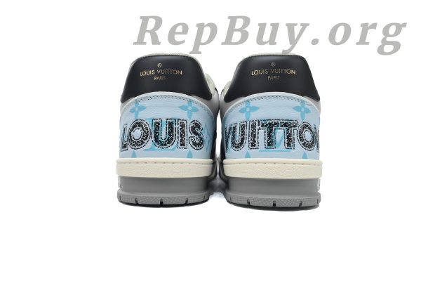 Louis Vuitton LV Trainer Sneaker Blue Grey Black CK240729 1AC510 - 图片 4