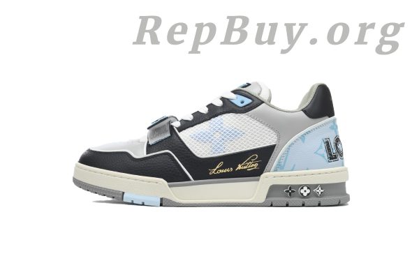 Louis Vuitton LV Trainer Sneaker Blue Grey Black CK240729 1AC510