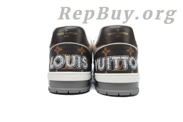 Louis Vuitton LV Trainer Sneaker Moka Brown Monogram Flower 1ACD7K CK240729 - Image 3