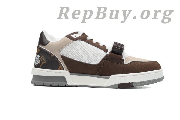 Louis Vuitton LV Trainer Sneaker Moka Brown Monogram Flower 1ACD7K CK240729 - Image 2