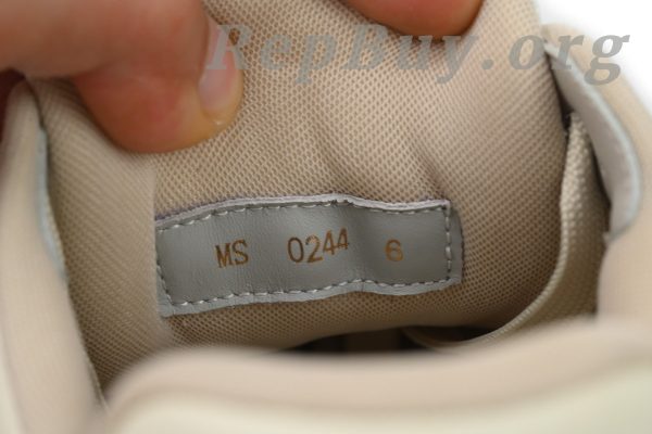 Louis Vuitton LV Trainer Sneaker, LV Monogram Flower, Beige Sneaker, 1ACW44 Replica, High Quality Replica Sneakers, Designer Sneaker Copy, LV Trainer Dupes, Luxury Sneaker Replica, Best LV Trainer Reps, Premium Replica Shoes