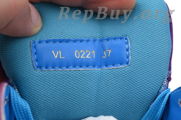 Louis Vuitton LV Trainer Sneaker Purple Blue Diamond - 图片 8