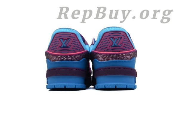 Louis Vuitton LV Trainer Sneaker Purple Blue Diamond - 图片 3