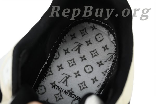Louis Vuitton LV Trainer Sneaker, LV Trainer replica, high quality LV sneaker copy, best LV Trainer rep, 1ACW44 white and black, luxury replica sneakers, designer sneaker dupes, LV Trainer white black replica, premium LV sneaker imitation