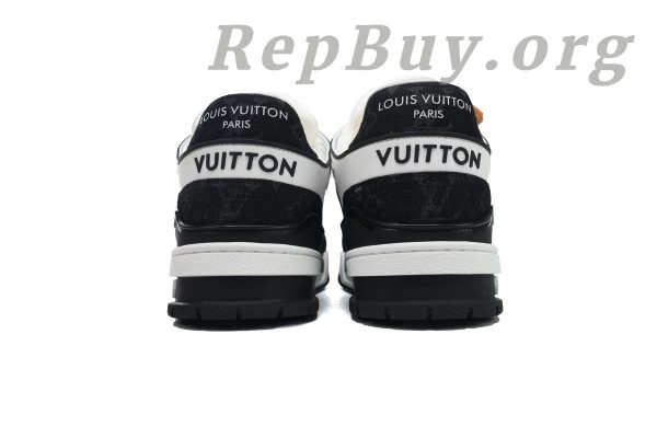 Louis Vuitton LV Trainer Sneaker replica, high quality LV Trainer copy, best LV sneaker rep, white black LV shoes, luxury replica sneakers, 1:1 LV Trainer, designer replica shoes, LV CK24071808 rep, premium LV sneaker duplicate