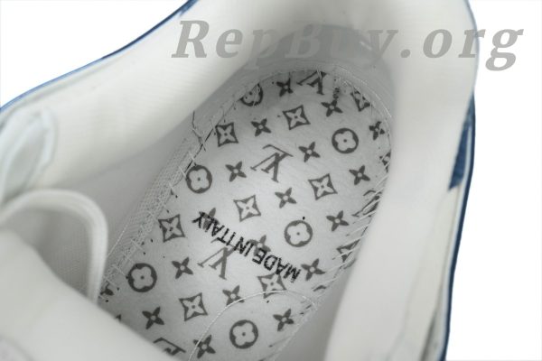 Louis Vuitton LV Trainer Sneaker White Blue Denim CKXD24071802 - 图片 5