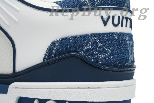 Louis Vuitton LV Trainer Sneaker White Blue Denim CKXD24071802 - 图片 9